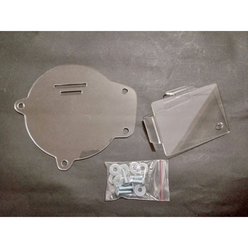 COVER  CVT Yamaha AEROX AKRILIK 3mm polos/garis free baut dan ring