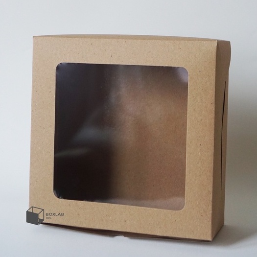 

Box Kraft Jendela 20x20x7,5 cm , Kotak Kue, Packaging Cake, Dus Nasi BM 202075