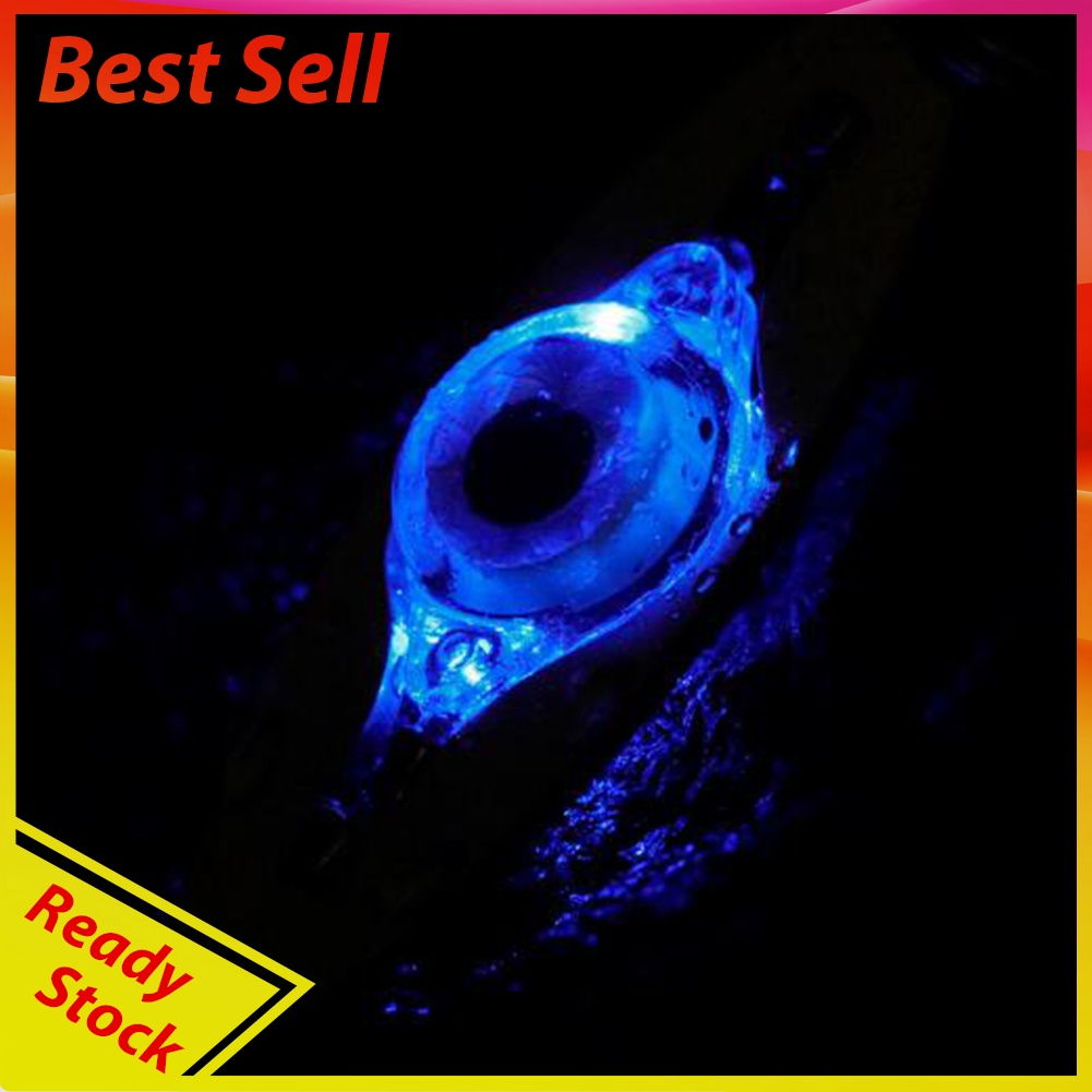 LED Fishing Lure Lamp Underwater Spoon Light Eye Shape Fluorescent Baits