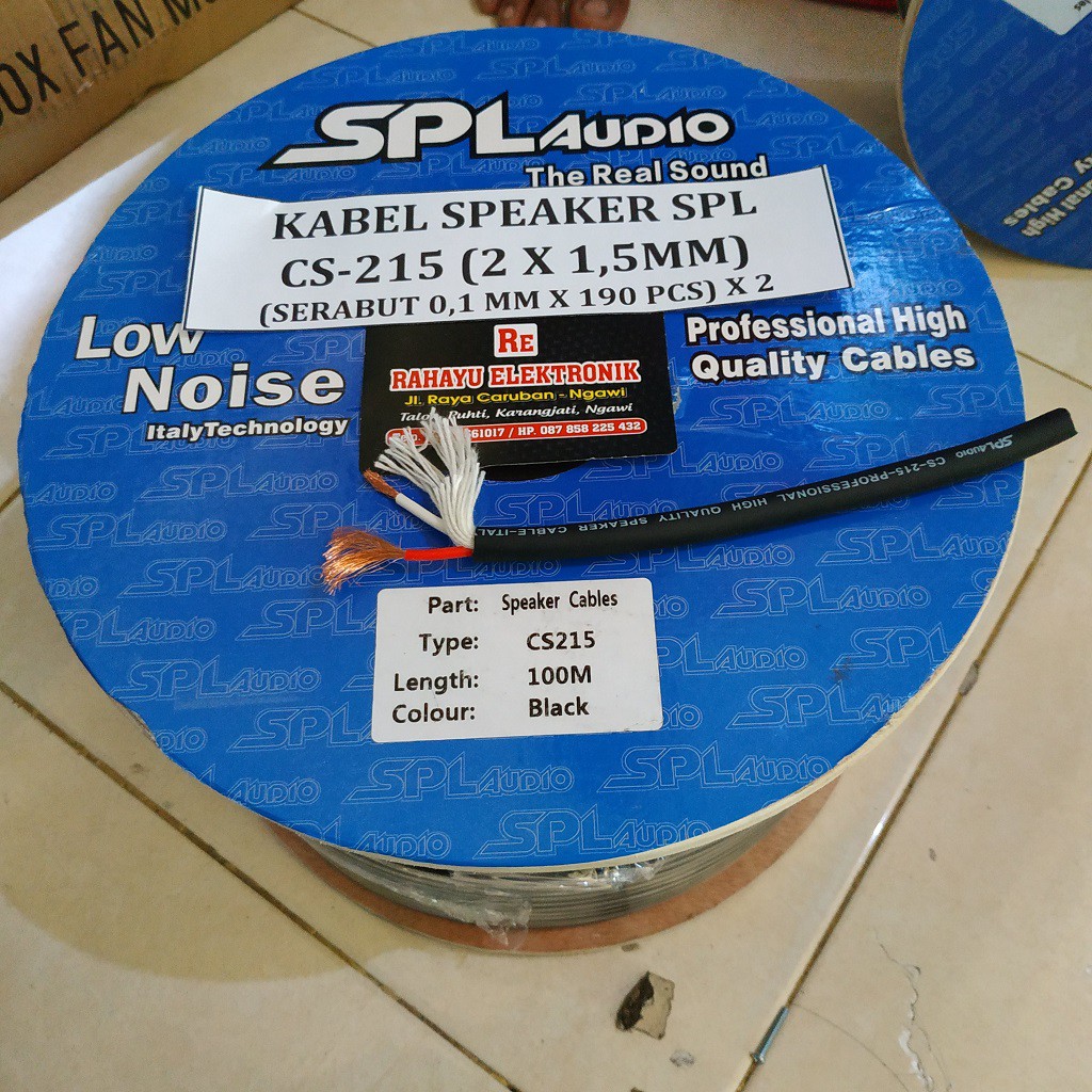 SPL Audio CS-215 Speaker Cable SPL Kabel Speaker 2 x 1,5 Ecer (Per Meter)