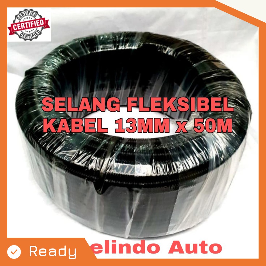 SELANG KABEL MODEL BELAH SPIRAL PELINDUNG KABEL 13MM X 50M