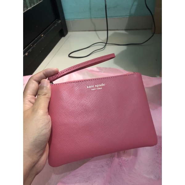 kate spade pouch wristlet in pink (NEW)