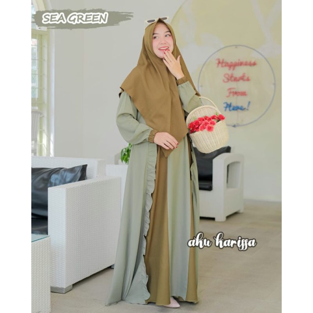 ALFIA Syar'i Ori By AKU KARISSA/Gamis Aku Karissa/Gamis Set Hijab/Gamis syari mewah /Gamis pesta