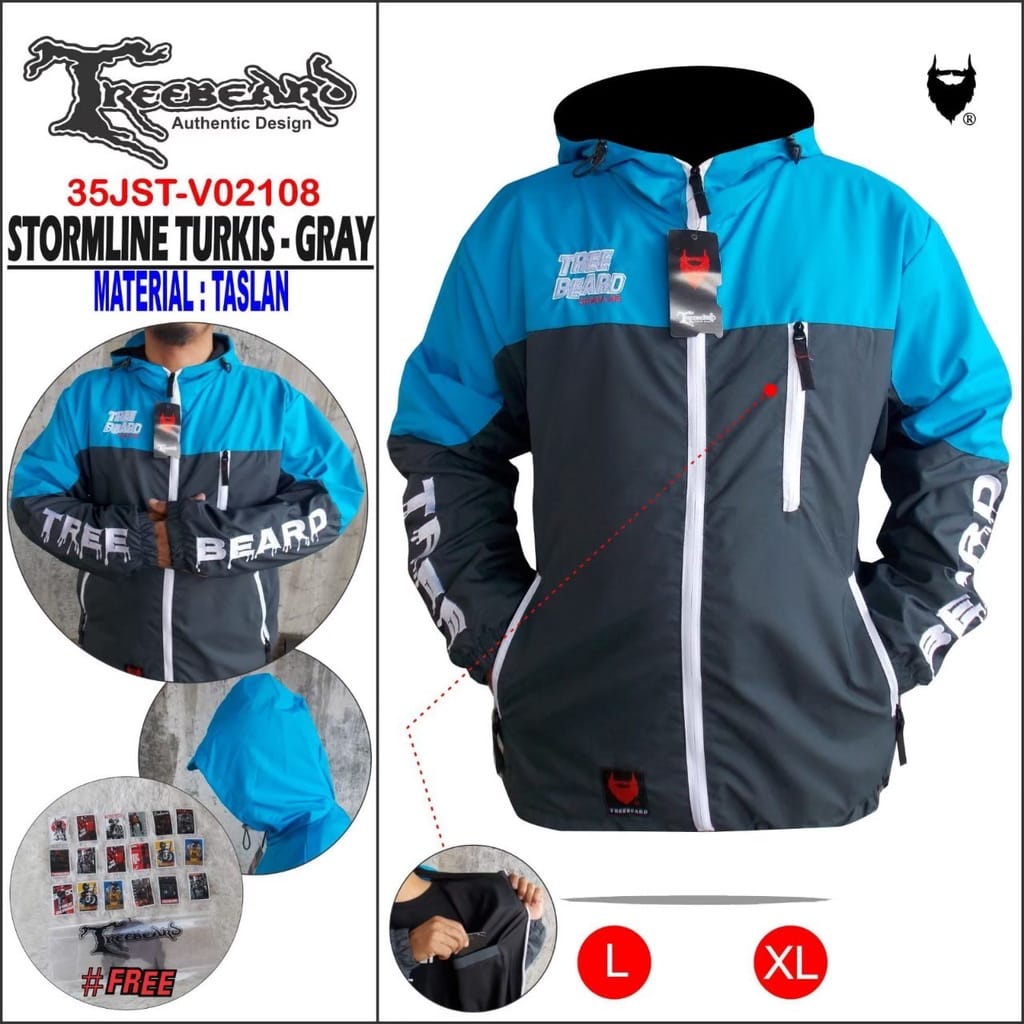 Jaket Outdoor Pria Original Treebeard / Jaket Anti Air Stromline / Jaket Gunung Rapperwear Original