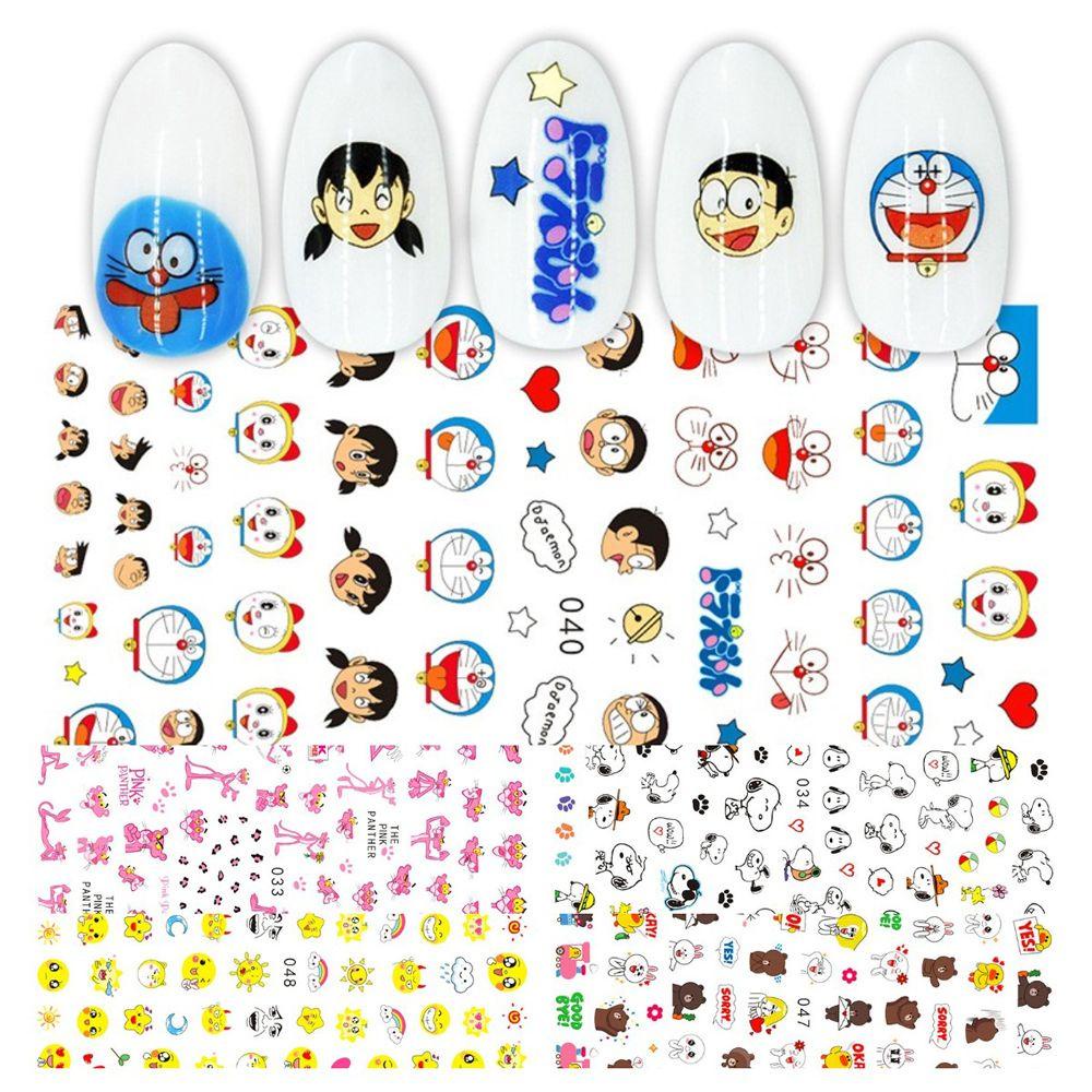 Needway   Kartun Anime Nail Art Stiker Tahan Air Kitty 1lembar Wanita Perekat Diri Dragon Ball Tigger Gadis Nail Tips Slider