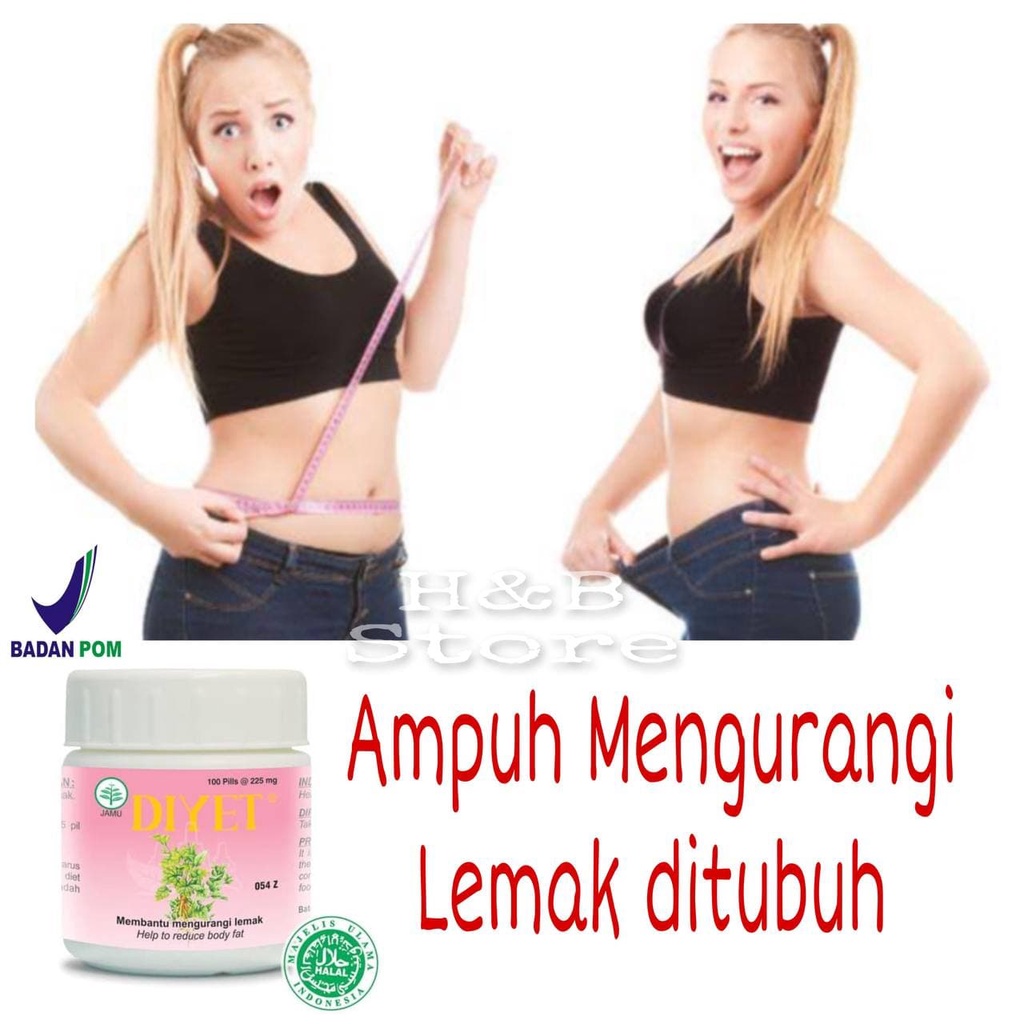 Herbal Minuman Pelangsing Diyet isi 100 Pil Jamu Pelangsing Obat diet alami obat turun berat badan