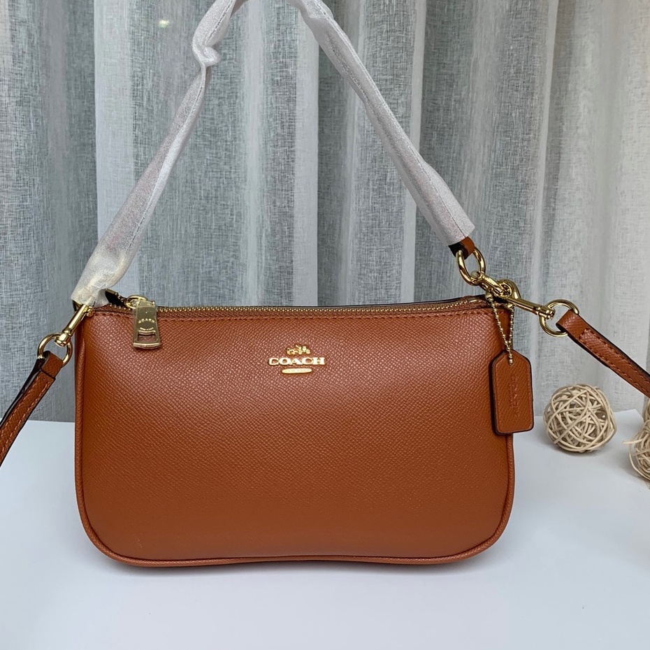 （Shopee live）25591 coach Top Handle Pouch Women Handbag Crossbody Sling Mahjong Bag