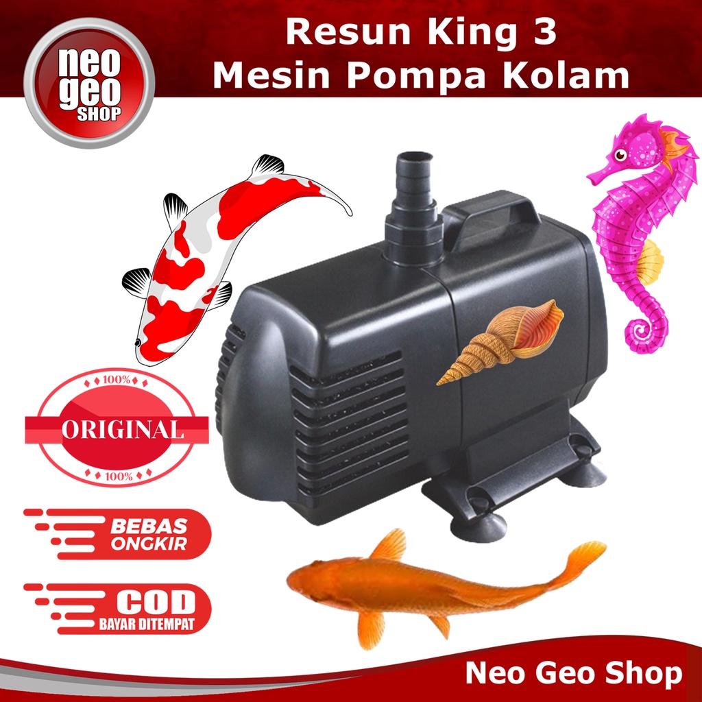 RESUN KING 3 WATER PUMP Pompa Air Aquarium Kolam Hidroponik