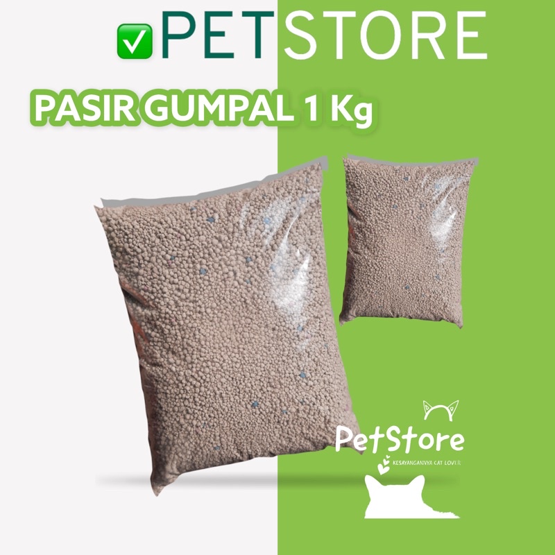 Pasir Kucing Pasir Gumpal Wangi ZIPPER LOCK Repack 1Kg