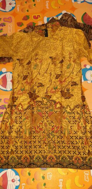 Tey-17 Batik Wanita Asj Sa Hrb026 Kenongo Kemeja Tosca Pendek