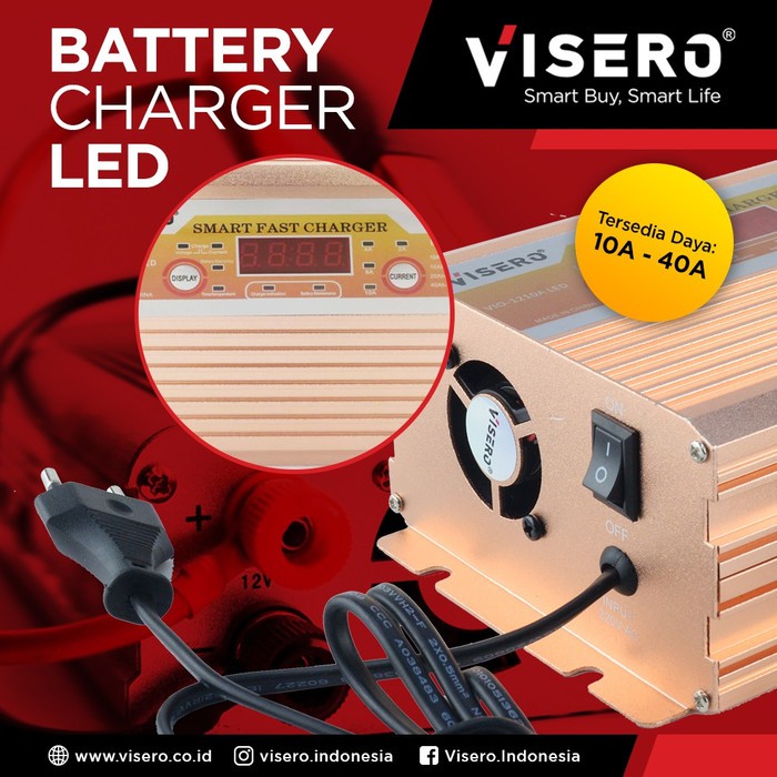 Battery Charger/Charger Aki 40A LED Smart Fast Visero (VIO-1240A LED)