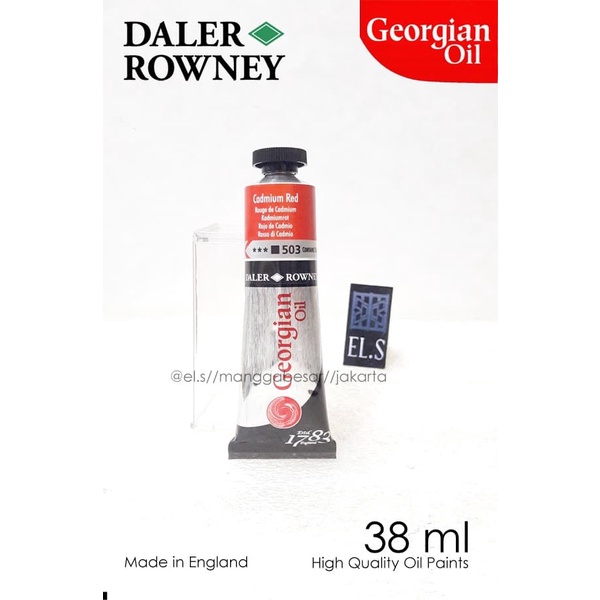 

Hadir Daler Rowney Georgian Oil Cadmium Red 38 Ml ( Cat Minyak ) Terlaris