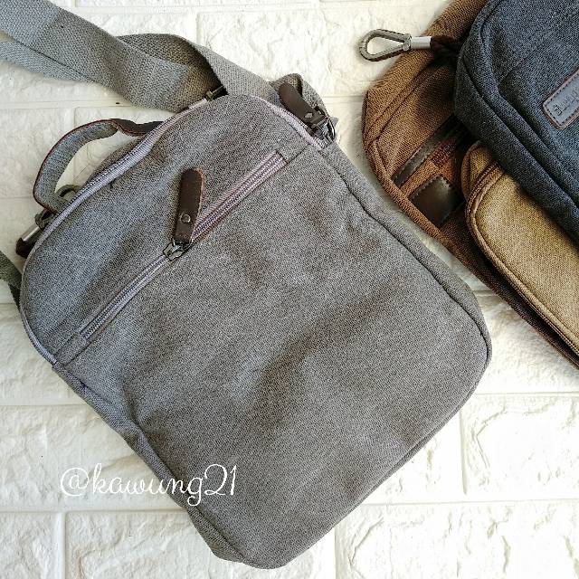 Tas Selempang Pria TP20 Sling Bag Murah Impor  Shoulder Bag  Kanvas