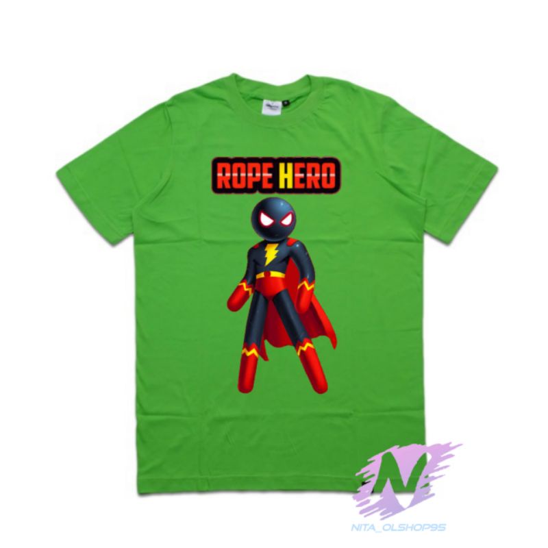 kaos anak mobile ropehero baju stickman superhero