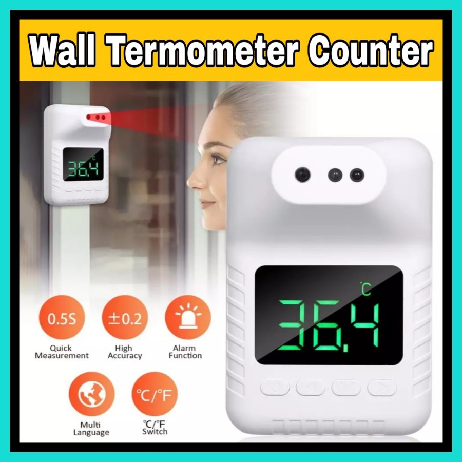 NA -Termometer Dinding Infrared Counter Pengukur Suhu Badan Tempel K3X