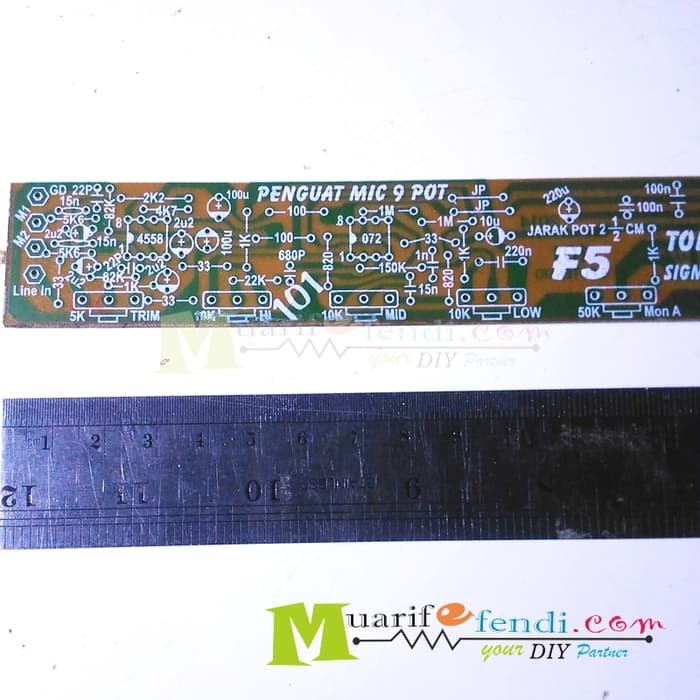 TERBARU PCB MIXER PENGUAT MIC 9 POTENSIO TOMCAT TERLARIS