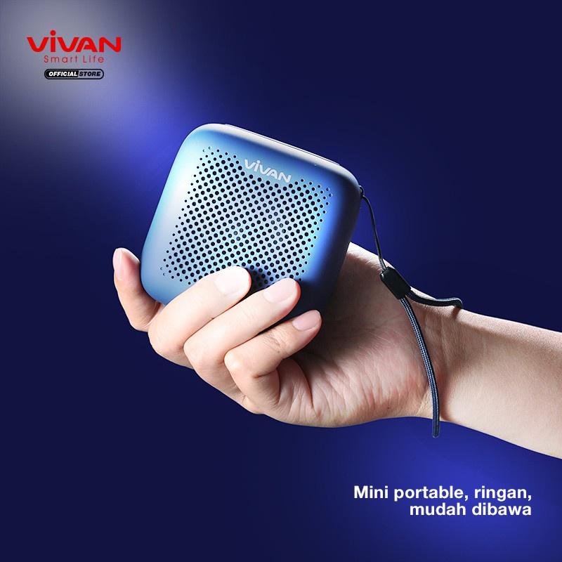 Speaker Bluetooth VIVAN VS1 Mini Wireless Audio Portable Mega Bass Waterproof IPX5 Hi-Fi - Garansi Resmi 1 Tahun