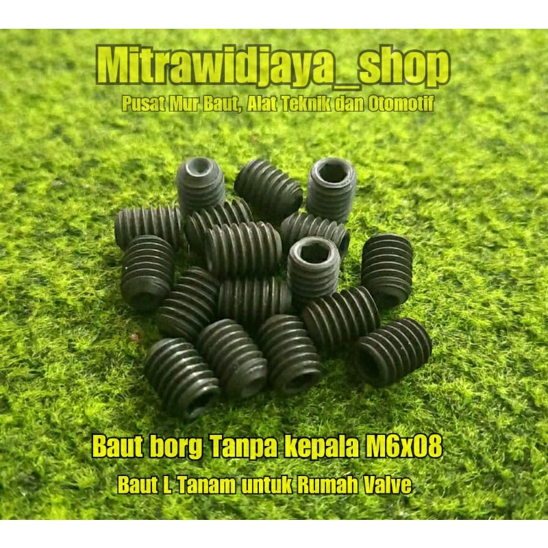 Baut senapan angin Pcp baud baut tanem baut tanpa kepala baut set L M6x08 kunci L3 3mm AS - 54 baut 