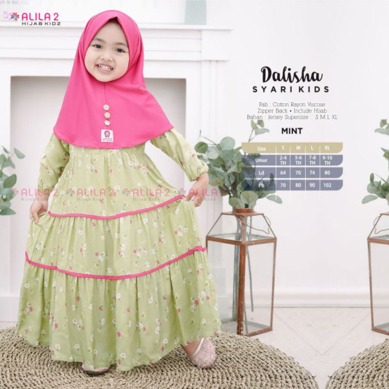DALISHA SYARI KIDS ORI BERLABEL ALILA KIDS