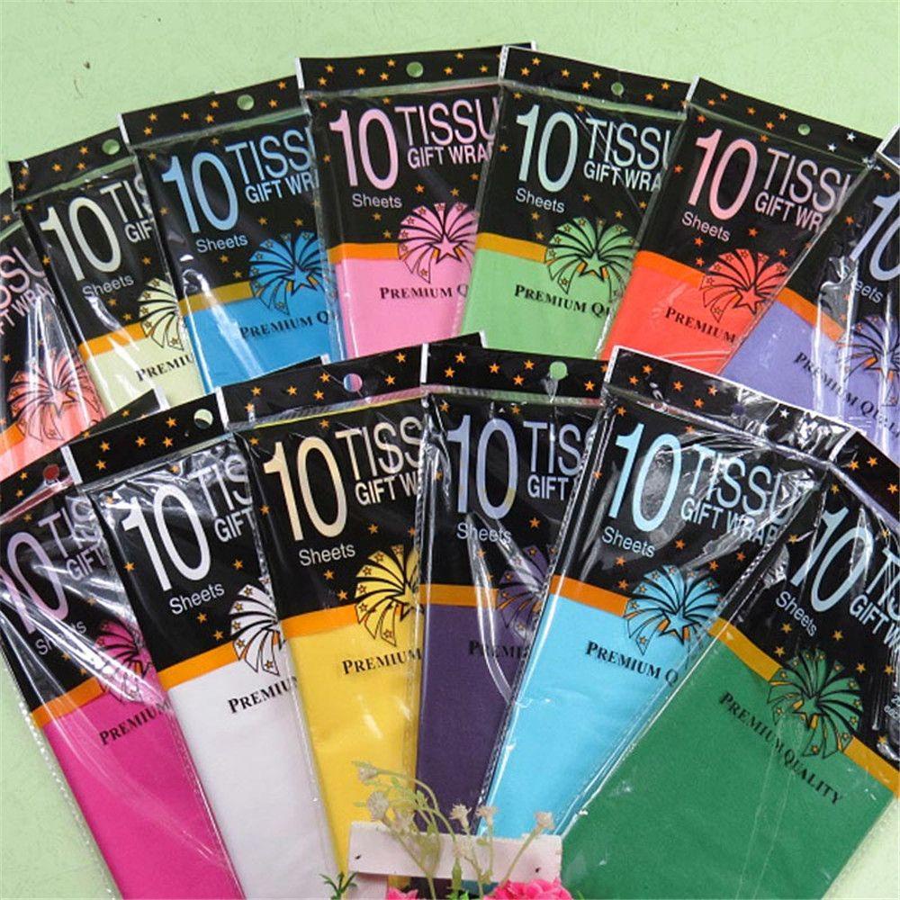 Preva 10pcs /bag Kertas Tisu Dekor Wrapping Packing DIY Scrapbooking