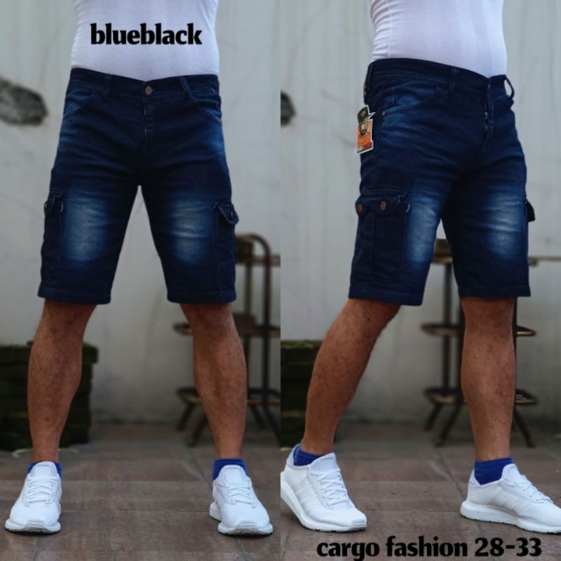 Celana Pendek Cargo Jeans Pria Denim Premium PDL
