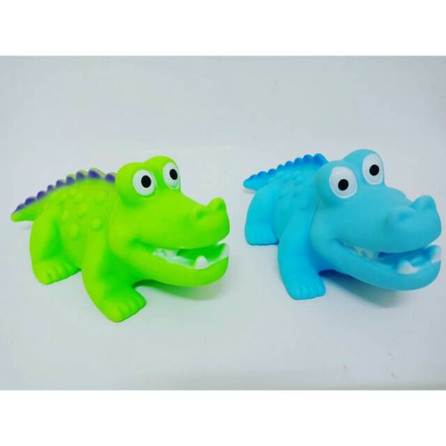 Mainan buaya karet bunyi