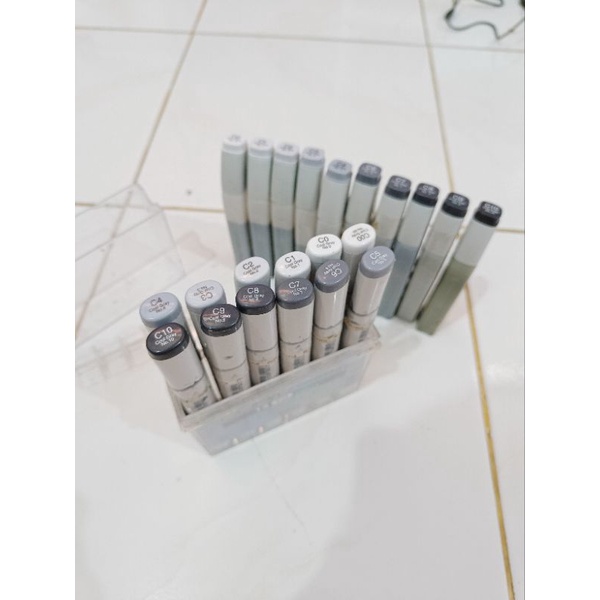 

set copic sketch brush marker + refill preloved