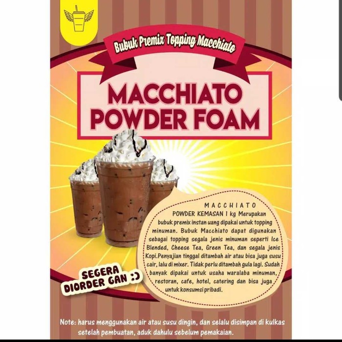 

PROMO TOPPING MACHIATO FOAM POWDER TERLARIS 1KG MURAH