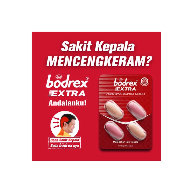 BODREX EXTRA PER 3 STRIP MEREDAKAN SAKIT KEPALA SAKIT GIGI DAN DEMAM