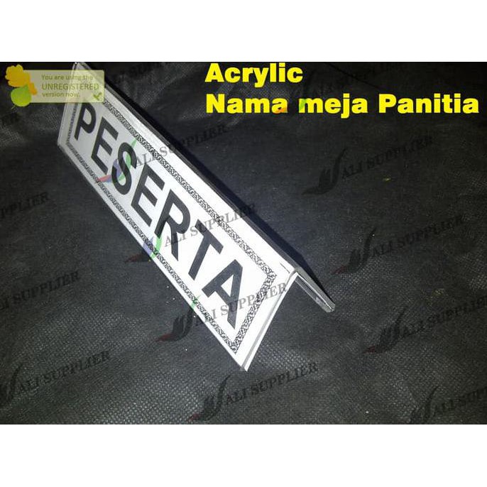 

Acrylic Nama Meja Panitia ORIGINAL