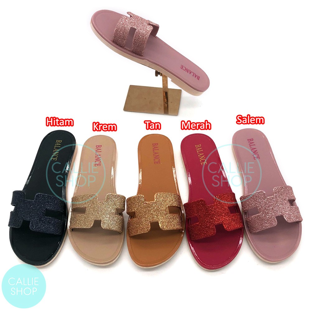  Sandal  Wanita  Model Selop  H Alice Glitter Model Terbaru 