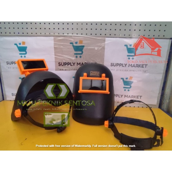 kedok las helm las safety welding mask topeng las pelindung muka dari radiasi cahaya merk gosave den