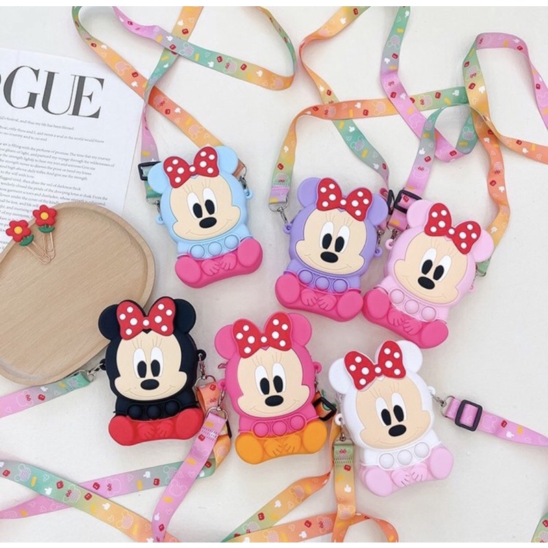 TAS ANAK  SELEMPANG JELLY/ TAS JELLY Mickey /TAS MIni JELLY