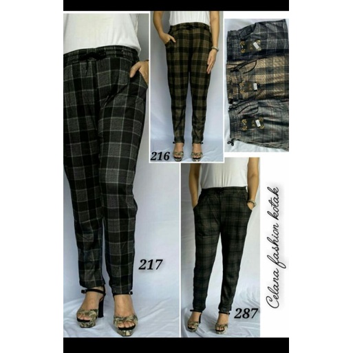 celana import wanita / celana kotak