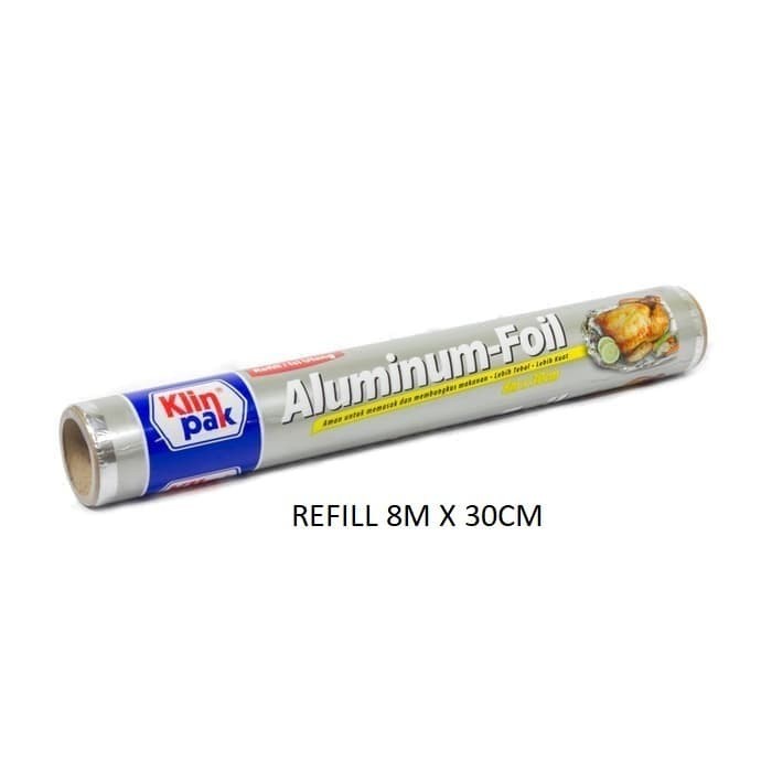 KLINPAK REFILL ALUMINIUM FOIL 8x30 / KERTAS ALUMINIUM