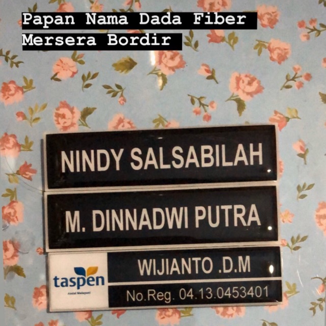 

Papan Nama Dada Fiber