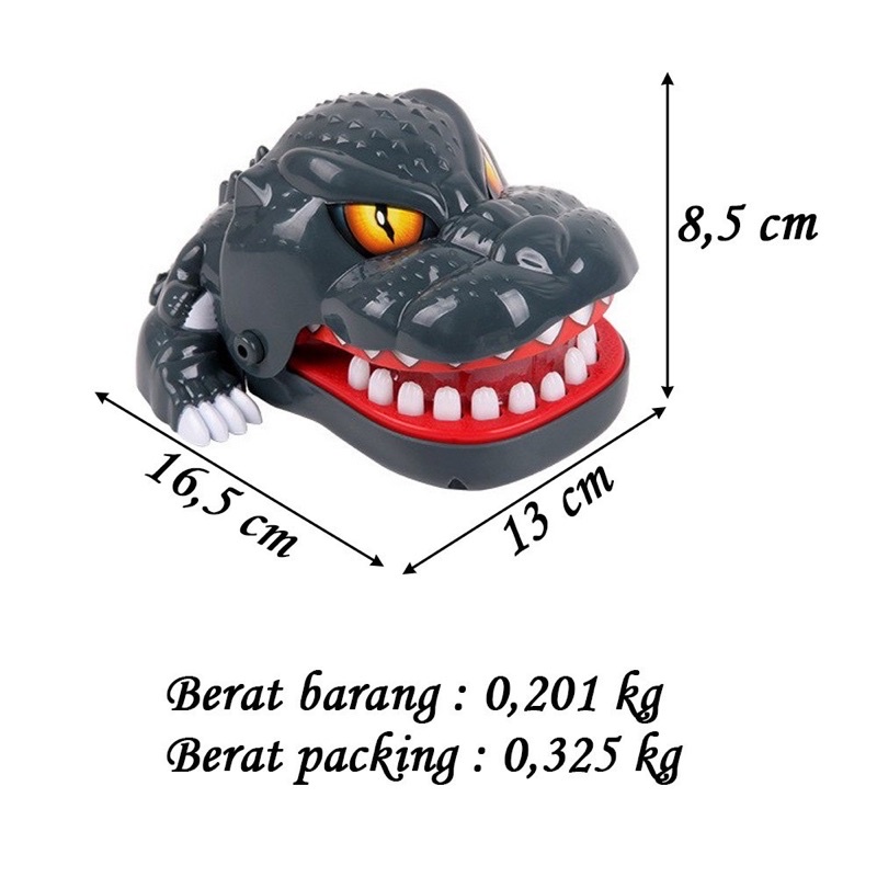 Mainan Godzilla gigit / mainan prank