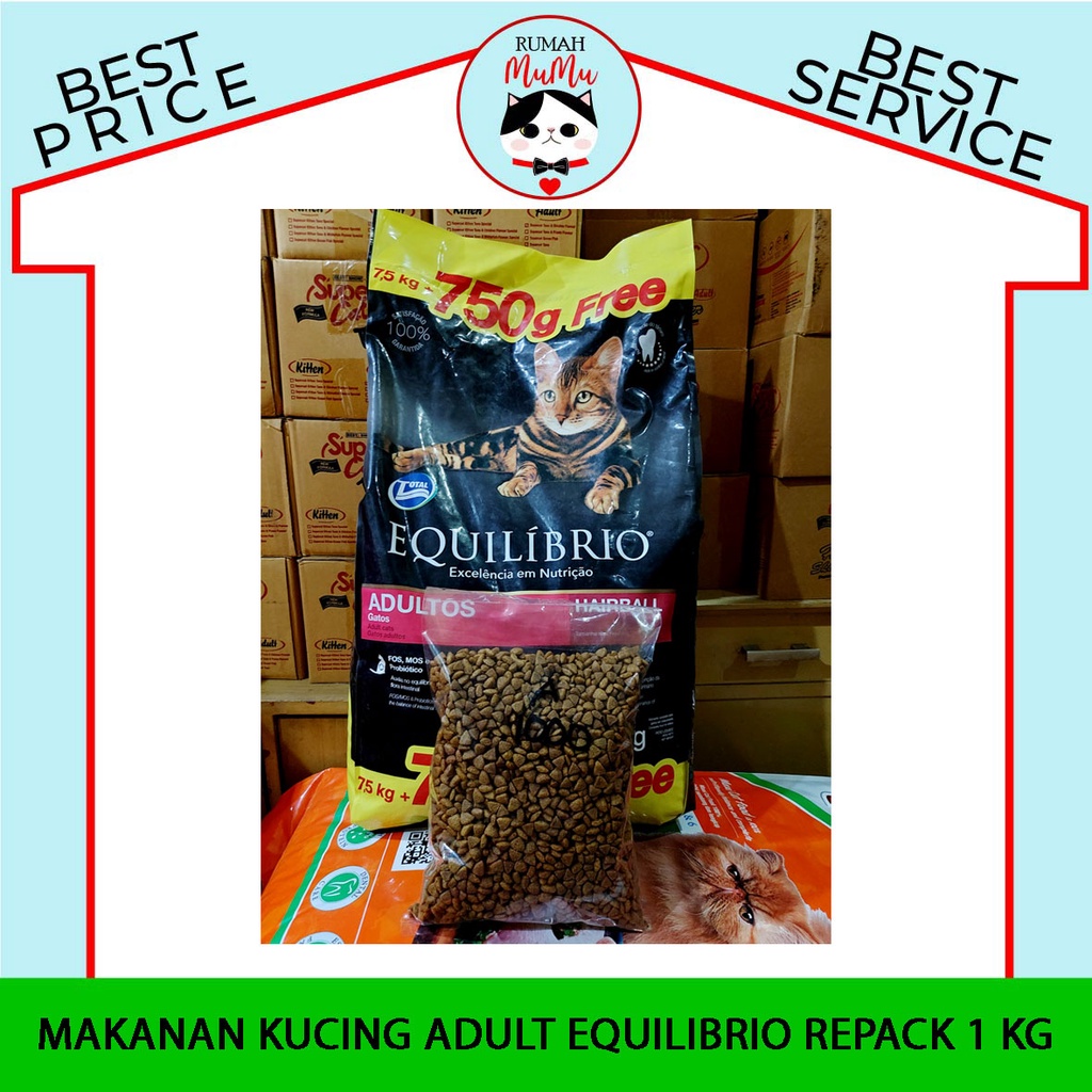 MAKANAN KUCING ADULT PREMIUM EQUILIBRIO 1 KG