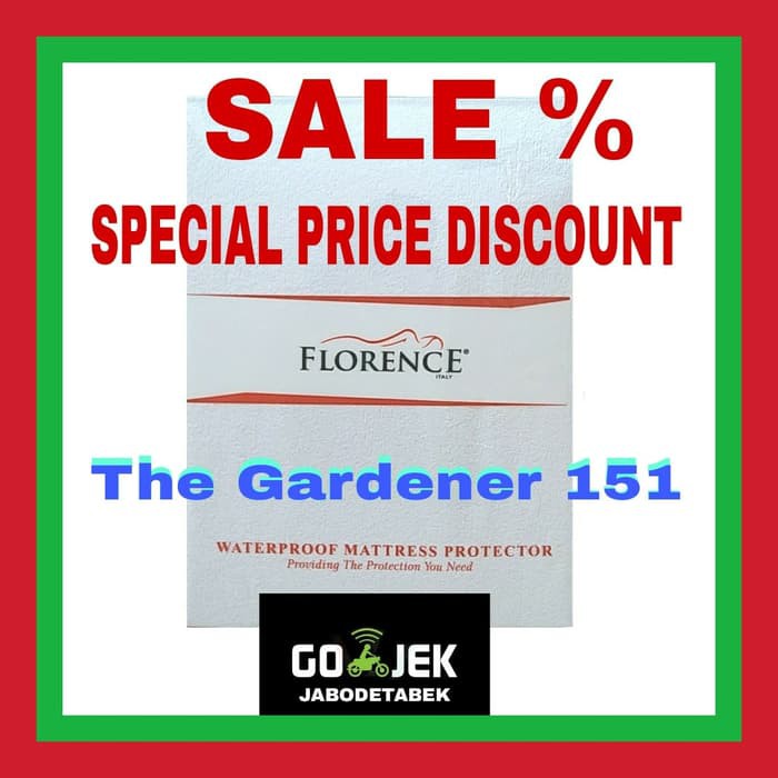 Florence Pelindung Kasur 180 Matras Protector Cover 180x200 Anti Air