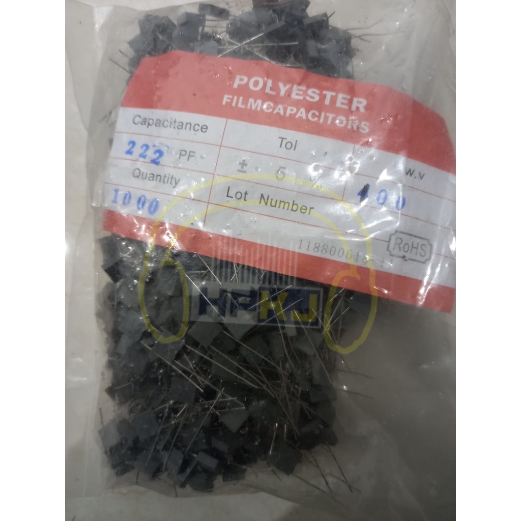 KAPASITOR MKM 222pF 0.222nF Mkm 222 pF 100v