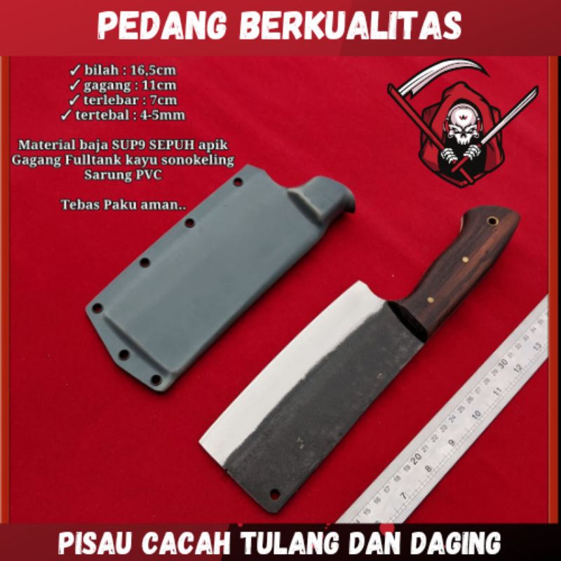 PISAU CACAH TULANG SERBAGUNA BAJA SUP9 FULLTANK SUPER TAJAM