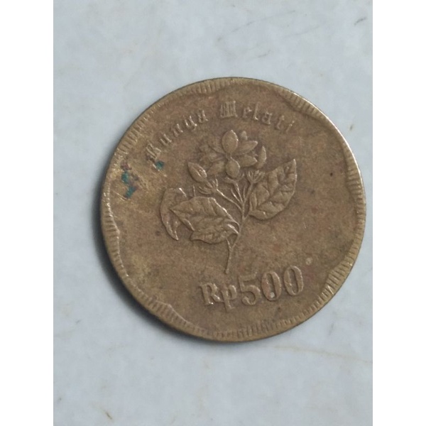 uang koin 500 rupiah gambar bunga melati