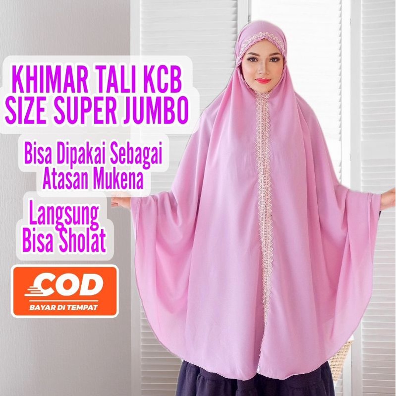 MUKENA BERGO TALI MARYAM KCB SUPER JUMBO KHIMAR SUPER JUMBO XXXXL KHIMAR TALI SYARI SUPER JUMBO XXXX