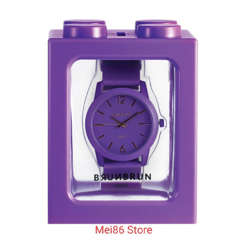 Brunbrun Madison Baby Lavender Anti Air 1 ATM Jam Tangan Analog Wanita Pria Unisex