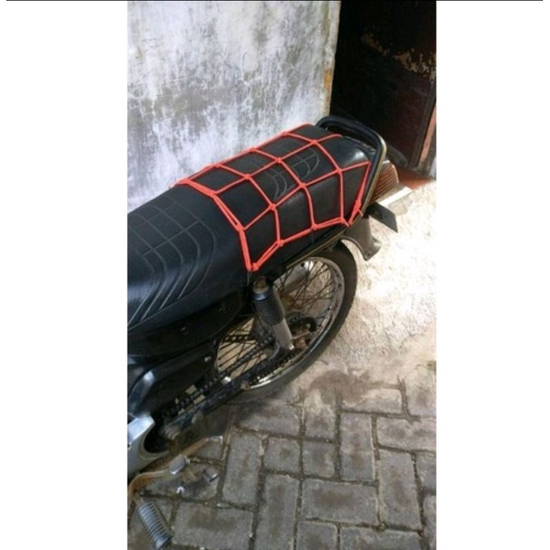 Jaring Helm Motor 30x30cm, jaring barang lentur elastis dan kuat