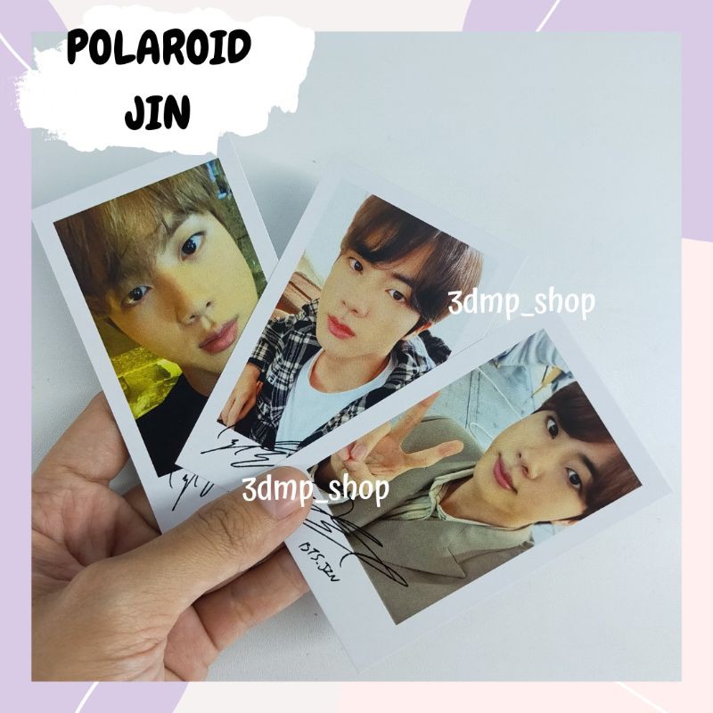 [10 lembar] polaroid photocard card kartu kertas ganteng jin seokjin bts kpop