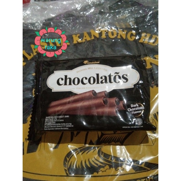 

chocolatos/wafer roll/27gram/dark chocolate flavour