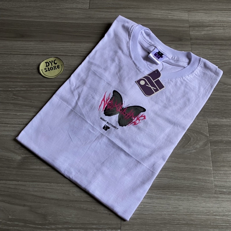 BAJU KAOS PRIA DISTRO ORIGINAL NEXT-TIME BUTTERFLY HITAM PENDEK / KAOS DISTRO SABLON PLASTISOL