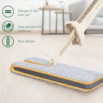 TERBARU Alat Pel Lantai 2 Sisi Ultra Mop Cleanze Ultra Mop Double Sided Alat Pel Lantai Ultra Mop Twister - Pel Lantai Praktis Peras Otomatis