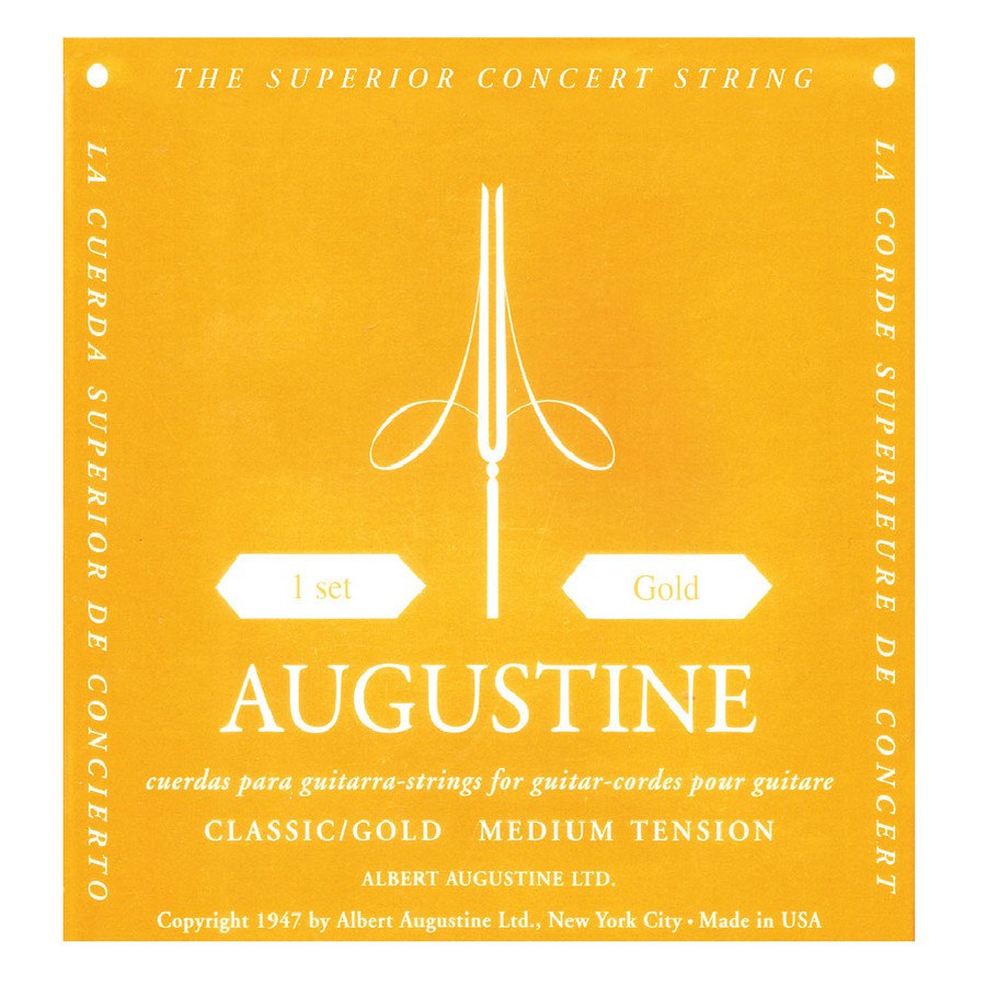 Augustine Classic Gold Medium Tension Senar Gitar Klasik Nylon Ori